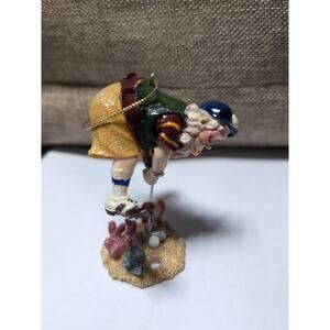 Kurt Adler Sports Santa Putting Under Water Ornament 3"